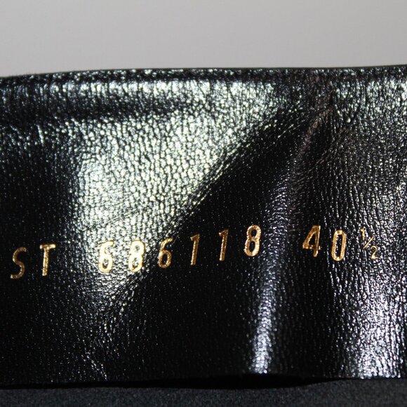 NWB Saint Laurent Taboo Platform Tall Black Leather Heels Boots Side Zip 40.5 - Picture 9 of 12